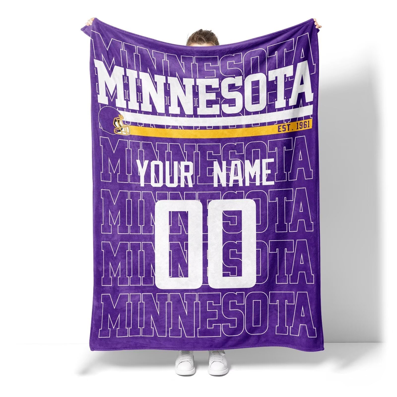Custom Name and Number Pet Throw Blanket
