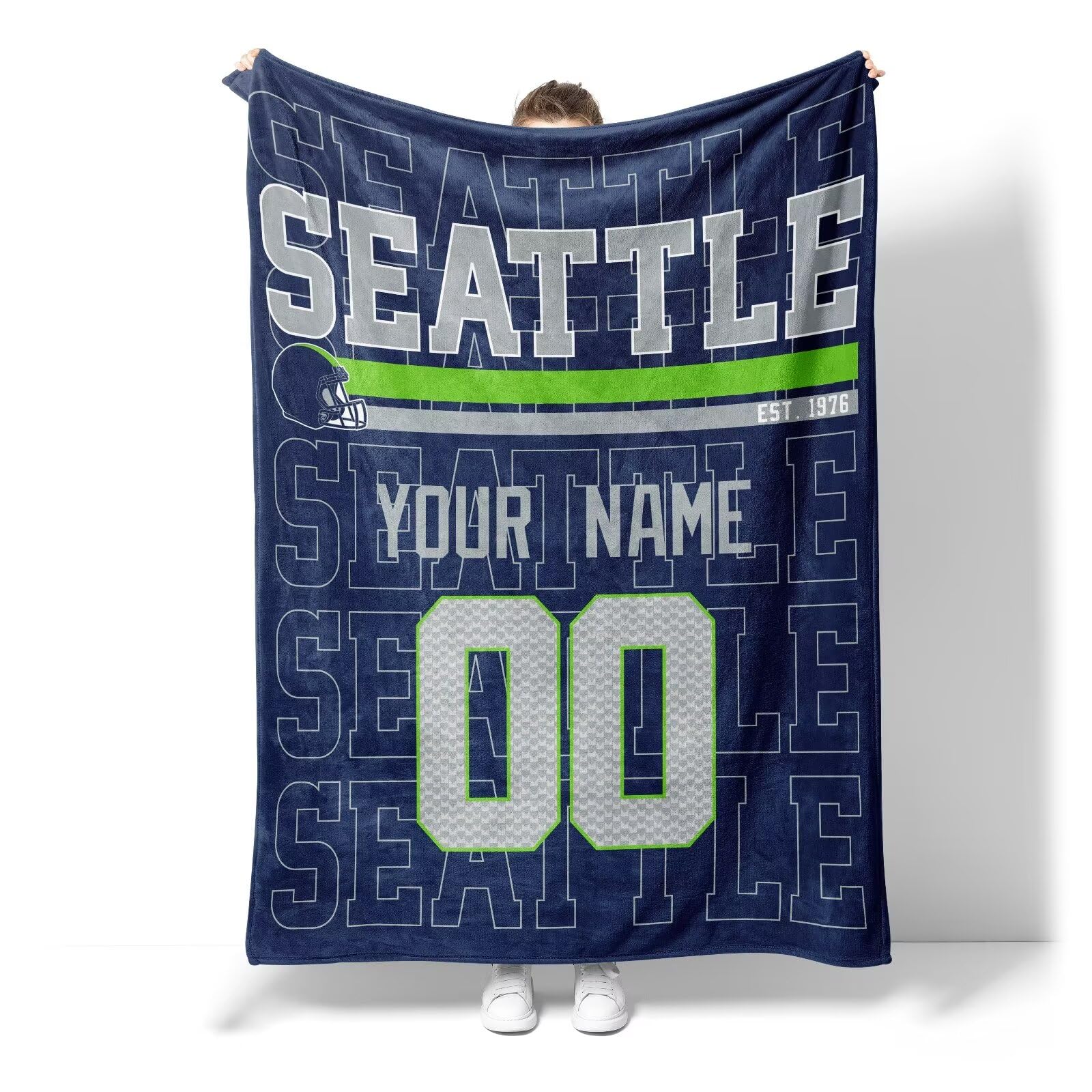 Custom Name and Number Pet Throw Blanket