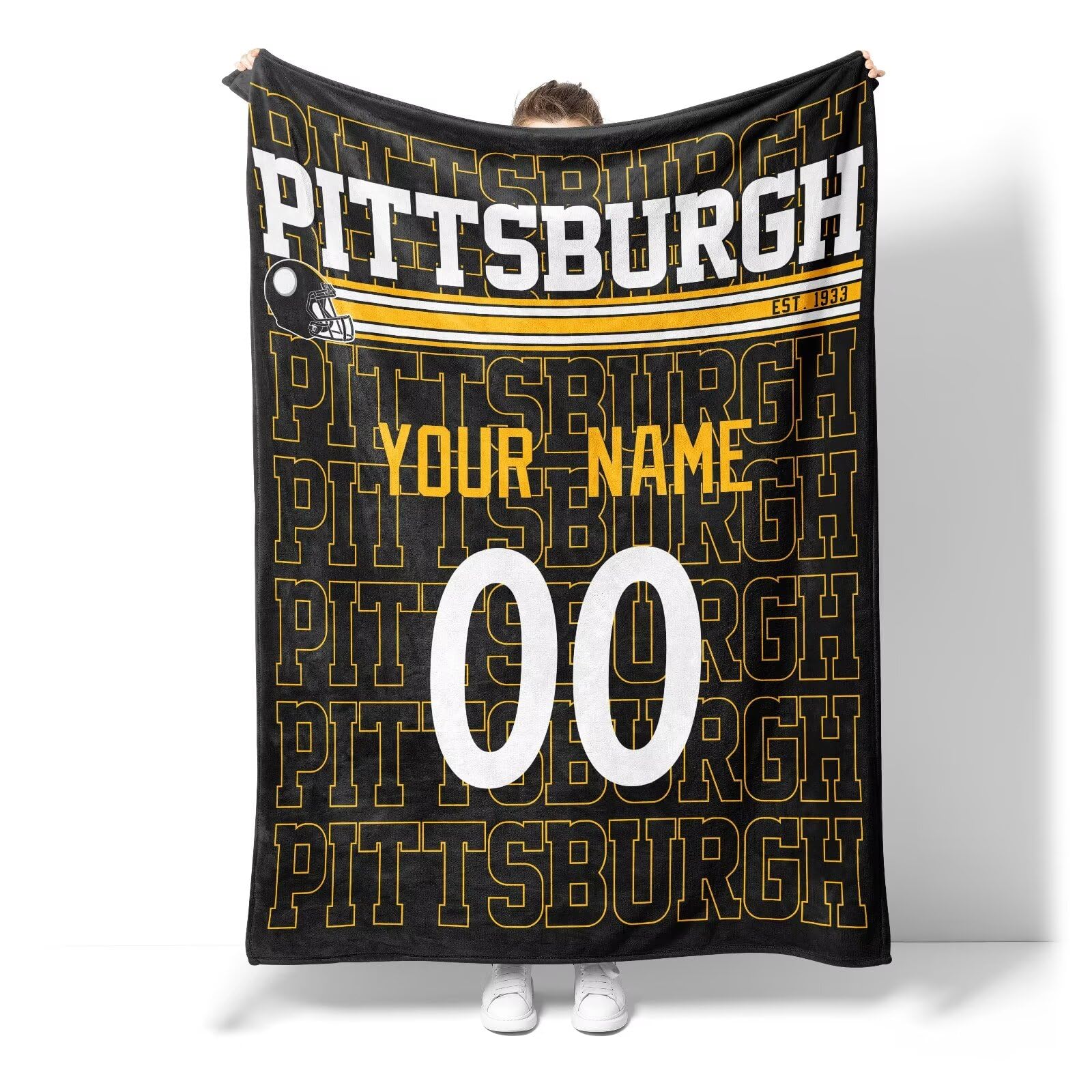Custom Name and Number Pet Throw Blanket