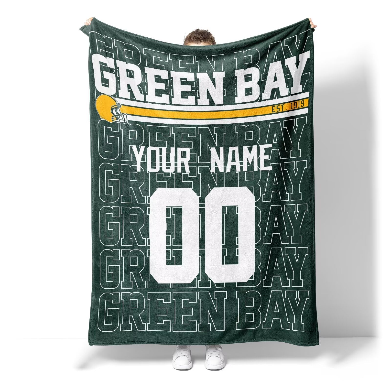 Custom Name and Number Pet Throw Blanket