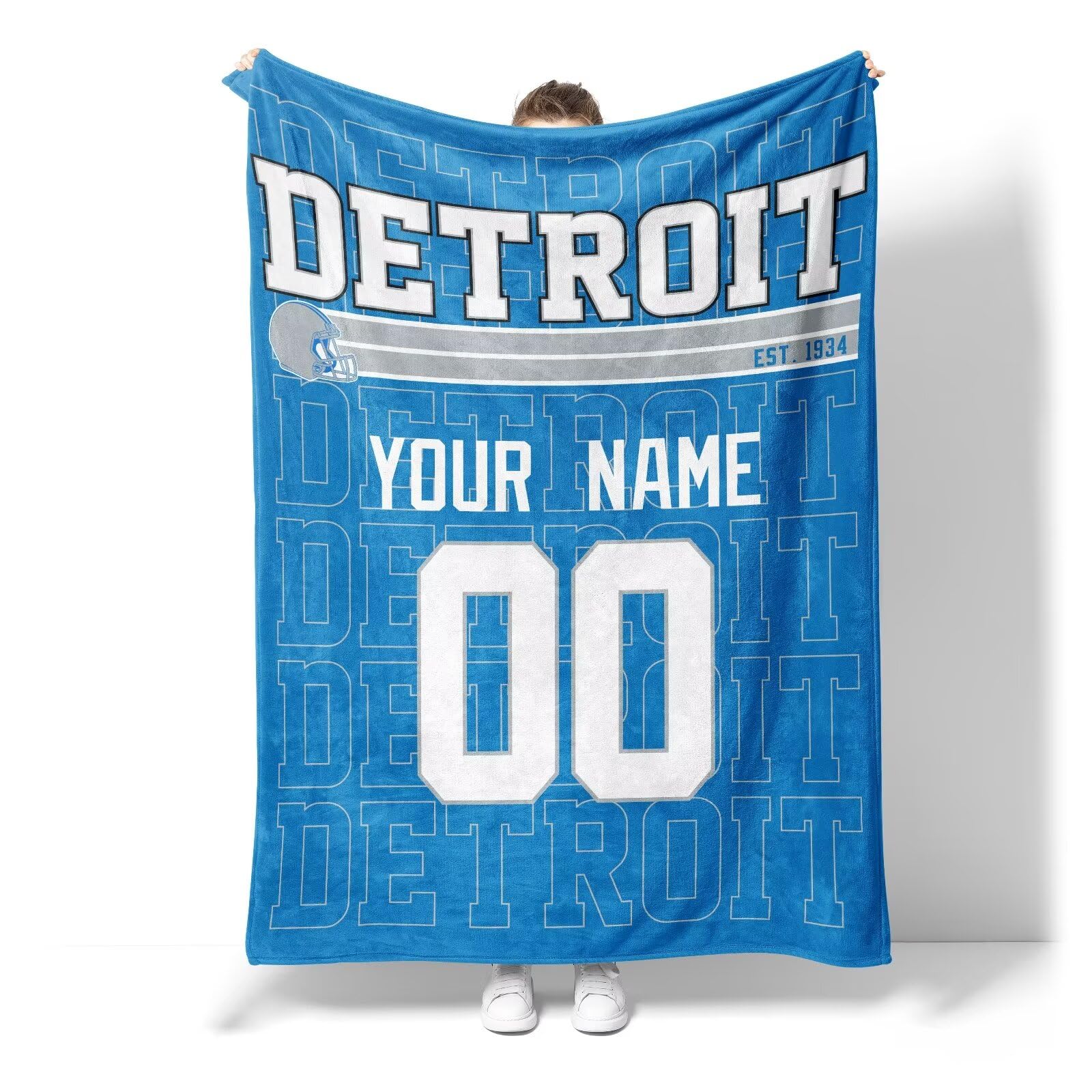 Custom Name and Number Pet Throw Blanket