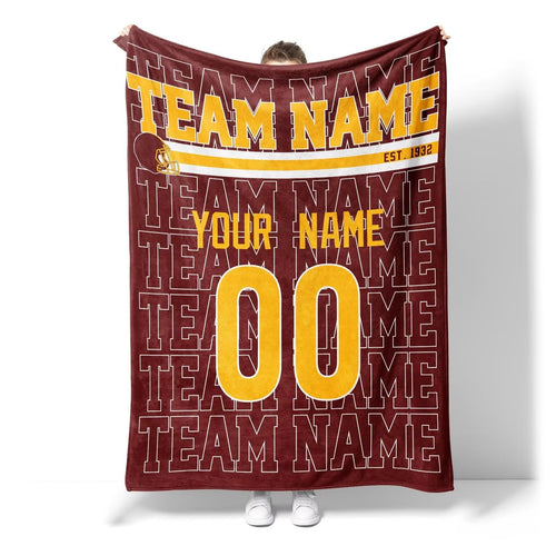 Custom Name and Number Pet Throw Blanket